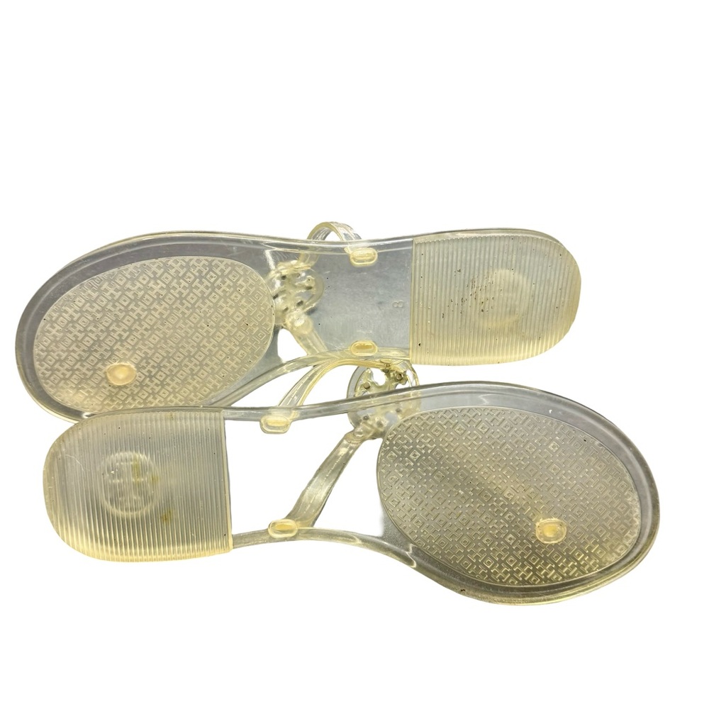 Tory Burch Transparent Yellow Sandals Womens 8 Designer Summer Slip Ons - Picture 7 of 7